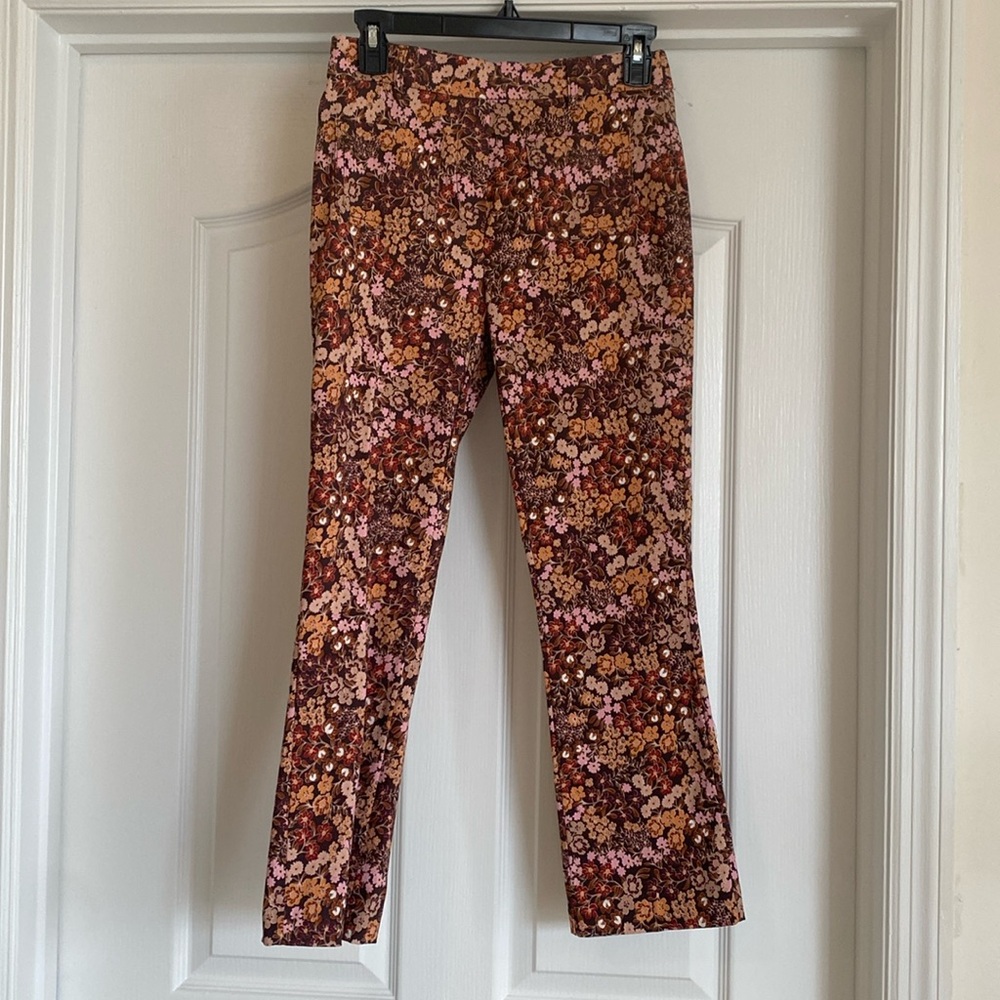 Haver & Blair London NWT Boho Floral Pull on Kick Flare Pants